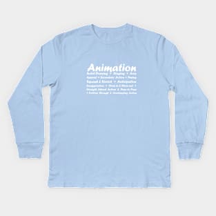 12 Principles of Animation Kids Long Sleeve T-Shirt